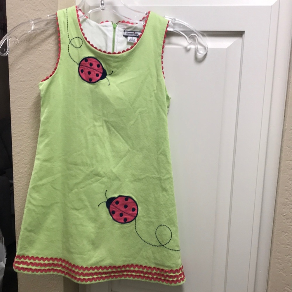 3 for $15 🦋🦋 HP 🎉🎉 Hartstrings girls green dress with ladybugs